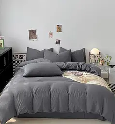 Постільна білизна двоспальне Dushka Home Полікотон 21190 180х215 см темно-сіра
