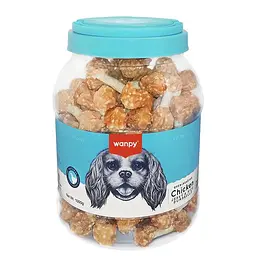 Wanpy Chicken Jerky & Rice Dumbells ВАНПІ КІСТКА-ГАНТЕЛЬ З КУРКОЮ ТА РИСОМ ласощі для собак, 1 кг