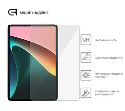 Захисне скло для планшета Xiaomi Pad 5/5 Pro, Glass.CR, загартоване скло 9H, 2.5D, повне проклеювання, з олеофобним покриттям, проста установка та сумісність з чохлами всіх типів (Case friendly), ArmorStandart (ARM60260) - мініатюра 2