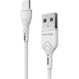 Зарядний пристрій Grand-X Quick Charge QС3.0, + cable USB -> Type C 1m white (CH-550WT) - мініатюра 2