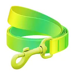 Повідець для собак WAUDOG Nylon Recycled градієнт, кольоровий карабін, M Д-200 см салатовий (47275)
