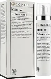 Крем для обличчя Bioearth Loom Rich Face Cream з екстрактом слизу равлика 50 мл - мініатюра 3
