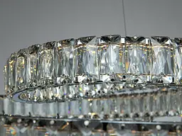 Стильна підвісна LED-люстра з кришталем Diasha D8816/800CH, 93W, пульт, 60×85 см - мініатюра 6