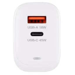Зарядний пристрій XoKo 1xUSB-C PD45W + 1xUSB QC3.0 GaN white (XK-QC-450) - мініатюра 8