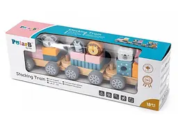 Дерев'яний поїзд Viga Toys PolarB зі Звірятами 44015 Конструктор поїзд - мініатюра 10