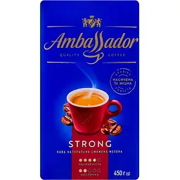 Кава мелена Ambassador Strong смажена натуральна 450 г (854225) - мініатюра 2