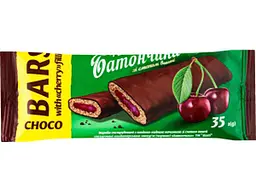 Батончик Slasti 35г з вишн.нач. у темній глазурі Slasti,
