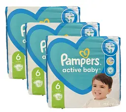 Дитячі одноразові підгузки Pampers Active Baby 6 13-18 кг 96 шт
