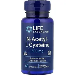 Амінокислота Life Extension N-Acetyl-L-Cysteine ​​600 mg, 60 капсул vit0004080