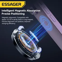 Зарядний пристрій Essager 2-in-1 wireless charger 15W white (EWXCX-CF02-Z) - мініатюра 7