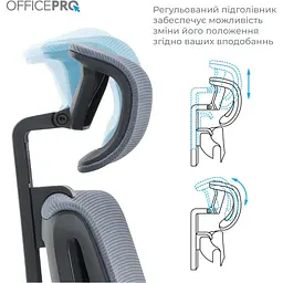 Офісне крісло OfficePro Harmony OC310-B-G-G Black/Gray [175037] - мініатюра 10