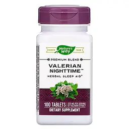 Валеріана, Valerian Nighttime, без присмаку, для сну, 100 таблеток Nature's Way vit0002467