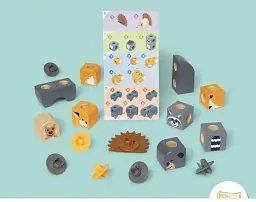 Дерев'яний конструктор Друзі лісових тварин Melissa & Doug Blockables Woodland Friends 16 деталей від 2 років (SKU-198) - мініатюра 4