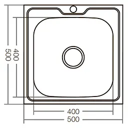 Кухонна мийка накладна Zerix Z5050-06-160E satin ZX1609, Нержавіюча сталь - мініатюра 2