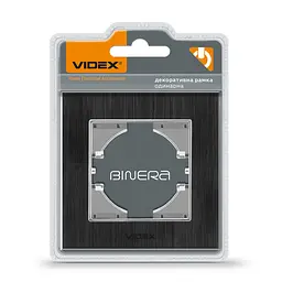 Рамка чорний алюміній одинарна горизонтальна VIDEX BINERA VIDEX (24579-000)