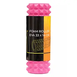 Масажний ролик Cornix EVA 33 x 14 см (валик, ролер) XR-0327 Pink - мініатюра 4