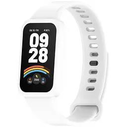 Силіконовий ремінець для фітнес браслетів Xiaomi Smart Band 9 Active Redmi Smart Band 3, Silicone, ivory, зі зручною застібкою, на фітнес трекер та смарт годинник, ArmorStandart (ARM85581)