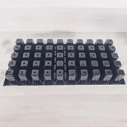 Касета для розсади 44×20,5×5,5 см, пластикова, з піддоном, 50 V-осередків (50 см³) - мініатюра 2