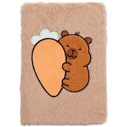 Блокнот плюшевий ZiBi Kids Line Capybara 9 А5 80 аркушів у клітинку, дизайн в асортименті (ZB.700023) - мініатюра 4