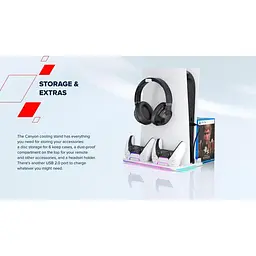 Підставка CANYON cooling stand CS-51 RGB для PS5 Slim/DE Charge Black - мініатюра 11