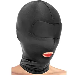 BDSM-маска Fetish Tentation Open Mouth Hood чорний - мініатюра 4