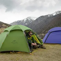 Намет двомісний зі сферичним куполом Naturehike Cloud Peak 2 NH17K240-Y 20D, темно-зелений - мініатюра 4