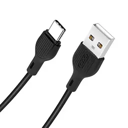 Кабель XO NB200 USB cable для Type-c 2.1A/1M Чорний - мініатюра 3