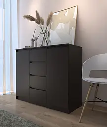 Комод в спальню MebelStar Нео 2Д4Ш 120x43x98 см Венге темний (MBS-1060) - мініатюра 3