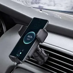 Автотримач для телефона з БЗП Baseus Wisdom Auto Alignment 15W Black (CGZX000001) - мініатюра 8