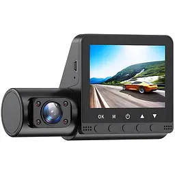 Автомобільний відеореєстратор Podofo 3 камери W8109 Black (18695)