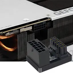 Перехідник живлення Phobya 12VHPWR Adapter 180 Grad 16Pin to 16Pin - White Right - мініатюра 4