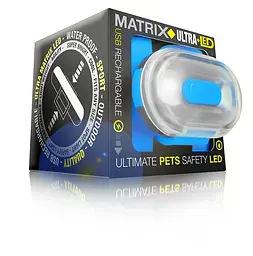 Ліхтарик світлодіодний Max & Molly Matrix Ultra Led Safety Cube для собак на нашийник блакитний - мініатюра 4