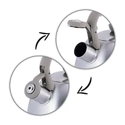Чайник із свистком Kamille KM-0693GR 2 л сірий - мініатюра 5