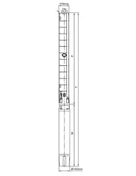Насос відцентровий свердловинний DONGYIN 6SP30-16 380В 15кВт H 182(122)м Q 700(500)л/хв Ø145мм +пульт (з 3х частин) (7777303) - мініатюра 7