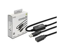 Активный удлинитель USB 2.0 AM/AF с чипом Digitus DA73100 10m - мініатюра 1