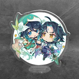 Акрилова колекційна фігурка Chibi Геншин Імпакт - Genshin Impact Сяо та Венті 10 см