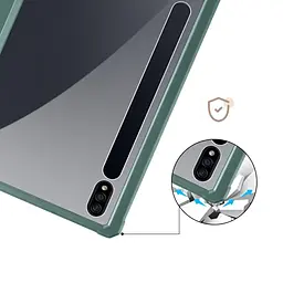Чохол TPUCristal SlimTPU Spen holder Samsung Galaxy Tab S10 Fe Темно-зелений - мініатюра 5