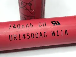 Акумулятор Sanyo UR14500AC Li-ion 14500 740 mAh 1.52 А depacked - мініатюра 2