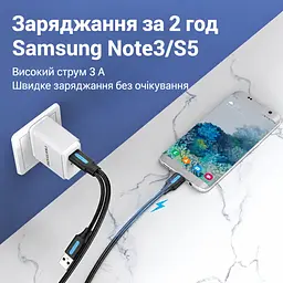Y-подібний кабель Vention CQPBD USB 3.0 USB-A - Micro-B 0,5 м чорний (CQPBD) - мініатюра 10