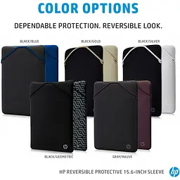 Чохол до ноутбука HP 15.6" Reversible Protective Blk/Slv Sleeve (2F2K5AA) - мініатюра 7