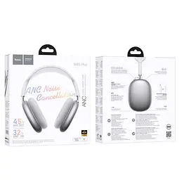 Навушники Hoco Bluetooth W65 Happy BT headphones сріблясті - мініатюра 2