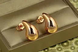 Сережки гвоздики Xuping Jewelry крапля Perfect Gloss 1,9 см золотисті