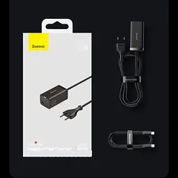 Мережевий зарядний пристрій Baseus GaN3 Pro 2C+2U 65W CCGP040001 Black - мініатюра 8