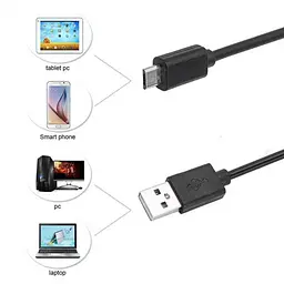 Камера ендоскоп із кабелем на 2 метри 7 мм USB/micro USB з підсвіткою - мініатюра 3