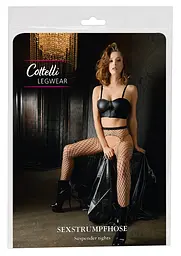 Сітчасті колготки з вирізами чорні Cottelli Collection - мініатюра 1