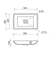 Раковина Adamant Lower black/white glossy 4824296204009, Чорний - мініатюра 5