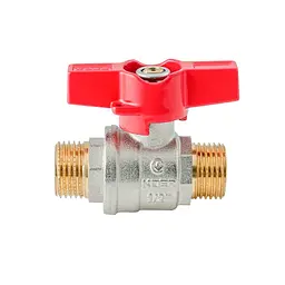 Кран кульовий Шшм Koer Extreme KE.219-15 - 1/2" Mm ручка "метелик" червона KR5762 - мініатюра 4
