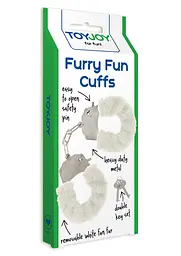 Наручники ToyJoy Furry Fun Cuffs (білий) - мініатюра 5