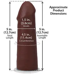 Фалоімітатор Doc Johnson The Realistic Cock ULTSAKYN 5 Inch, шоколадний - мініатюра 5