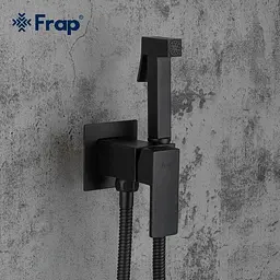 Набір гігієнічного душа прихованого монтажу Frap F7506-6, чорний, Чорний матовий - мініатюра 3